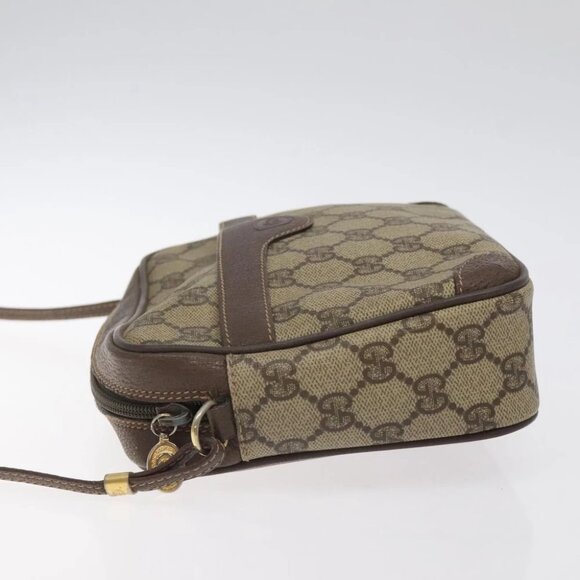 GUCCI GG Supreme Shoulder Bag PVC Beige Gold Auth - Picture 12 of 15